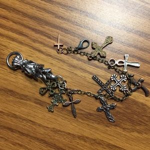 Cross bracelet. Copper.